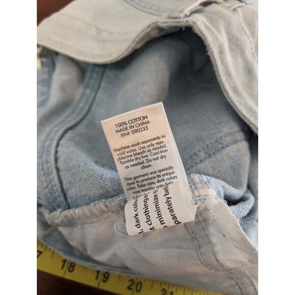 Pacsun Jean Mom Short 26 Light Wash High Rise Denim Side Metal Rings Los Angeles - Picture 4 of 9